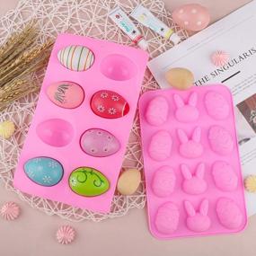 img 1 attached to Easter Silicone Mold Set - 6 Piece Egg Shape And Bunny Cake Baking Molds For DIY Chocolate, Cake Decorating, Home Kitchen DIY Baking