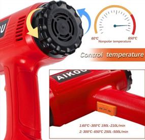 img 3 attached to Powerful Heat Gun Tool Kit With Multiple Nozzles And Dual Temperature Modes For Crafts, Paint Removal, Soldering & More