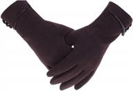 stay warm & connected: woogwin women's touch screen winter gloves with windproof & lined protection logo