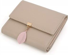 img 4 attached to Vegan Leather Leaf Pendant Women'S UTO Wallet With RFID Protection For Cards, Phone, Checkbook And Coins