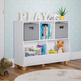 img 3 attached to RiverRidge Kids Catch-All Multi-Cubby 35", White Toy Organizer