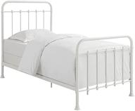 добавьте нотку элегантности в свою спальню с белой двойной изогнутой металлической кроватью homefare логотип