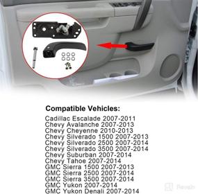 img 3 attached to 🚪 20833606 Interior Door Handle Kit for Cadillac Escalade 2007-2011 Chevy Avalanche Cheyenne Silverado Suburban Tahoe 2007-2014 GMC Sierra Yukon 2007-2014 (Front Left Driver Side) Replace# 80374