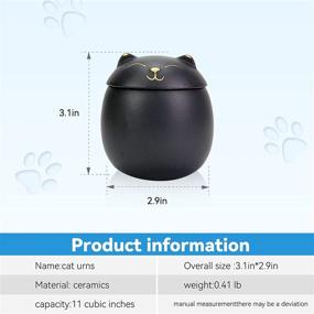 img 1 attached to 🐱 NEWDREAM Ceramic Cat Urn: A Beautiful Pet Cremation Urn for Cat Ashes
