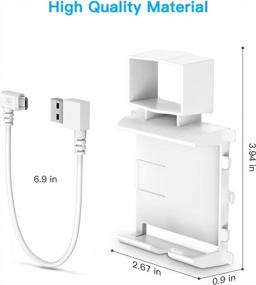 img 1 attached to Ring Bridge Outlet Mount - Convenient No-Drill Wall Mount With Short Power Cable For Space-Saving Ring Smart Lighting Bridge (1 Pack)