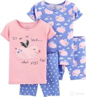 хлопковая пижама carters girls из 4 предметов логотип