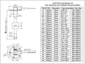 img 1 attached to 🚢 Aoditeck 240-33 Ohms Boat Fuel Tank Sending Unit, 9-inch (230mm), Fuel Sending Unit for Marine Trucks, Cars, Water Level Sensor for Marine Gas Water Tank, Fuel Gauge Sending Unit for Trucks, Gas Water Tank Sender