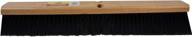 heavy duty 36" indoor push broom head - hardwood block, flagged polypropylene fiber bristles 4036 brown logo