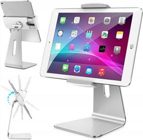 img 4 attached to 📱 Elegant Tablet Stand for 7-13 inch iPad Pro Air Mini Galaxy Tab Nexus - Optimized for Store Showcase, Office Reception, Kitchen Countertop