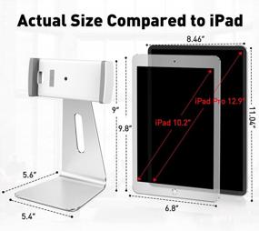 img 2 attached to 📱 Элегантная стойка для планшета для iPad Pro Air Mini Galaxy Tab Nexus с диагональю от 7 до 13 дюймов - оптимизирована для демонстрации в магазине, приеме в офисе, на кухне