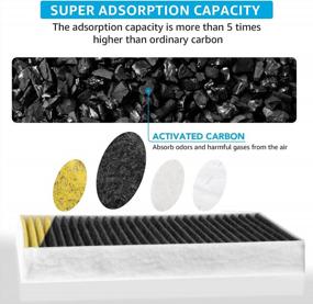 img 1 attached to Motrobe Tesla Model Y Model 3 Activated Carbon Cabin Air Filter 2Pcs 2016-2023