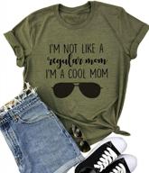 women's o neck t-shirt - funny saying "i'm not like a regular mom i'm a cool mom logo