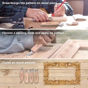img 2 attached to Transform Your Woodworking With Longruner'S 7-In-1 Chip Carving Knife Set: Perfect For Detailed Pattern Carving (LP36)