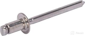 img 1 attached to 🔩 Bolt Dropper #62 Stainless Rivets (100 pieces) - 3/16" Diameter, Grip Range (1/16" to 1/8"), High-Quality 18-8 Stainless Steel