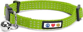 img 4 attached to 🐾 Pawtitas Reflective Cat Collar with Safety Buckle and Removable Bell - Personalized, Customizable Name & Phone Number - Glow-in-the-Dark Kitten Collar for Cats - SEO-Optimized Reflective Glow Cat Collar