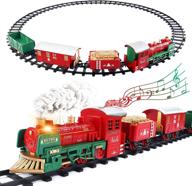experience festive fun with deao classical christmas train set with sound, lights, and steam - perfect gift for kids ages 3-6! logo