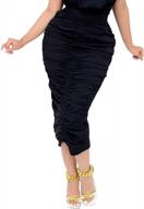 мини-юбка lrady с высокой талией и рюшами для женщин - сплошной цвет, облегающий шнурок, идеально подходит для вечеринок и ночных клубов логотип