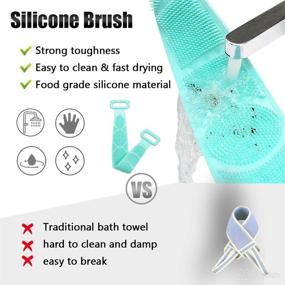 img 2 attached to Homid Silicone Scrubber Exfoliating Cleaning Tools & Accessories