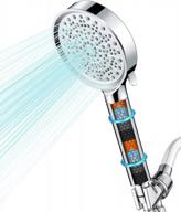 cobbe filtered handheld shower head - 6 spray modes with 60" hose and water softening beads for hard water - removes chlorine and harmful substances - high pressure showerhead in chrome finish логотип