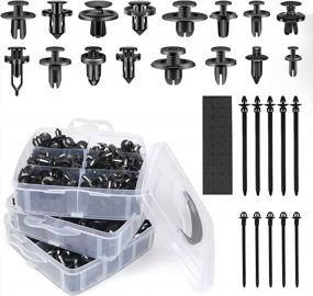 img 4 attached to 675PCS Car Retainer Clips Kit - 16 Most Popular Sizes For Toyota GM Ford Honda Acura Chrysler | Nylon Bumper Fender Rivets + Foam Cable Ties & Fasteners Remover By OTUAYAUTO