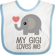 👧 inktastic my gigi loves me grandchild baby bib: the perfect expression of love! logo