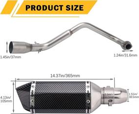 img 3 attached to Honda Grom MSX125 Motorcycle Exhaust Muffler: Slip-On Baffle for 2013-2022 Models