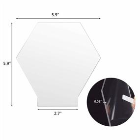 img 3 attached to 2Mm Acrylic Hexagon Blanks For Light Base, Gartful 4PCS Clear Plexiglass Sheets, 0.08" Thick Cast Plastic Glass Panel With Protective Film For Table Signage DIY Display Projects