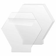 2mm acrylic hexagon blanks for light base, gartful 4pcs clear plexiglass sheets, 0.08" thick cast plastic glass panel with protective film for table signage diy display projects logo