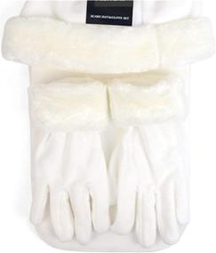 img 3 attached to ❄️ Cold Weather Girls' Accessories: Fleece Gloves with Burgundy Trim for a Perfect Match