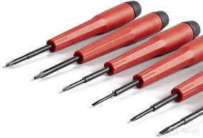 img 2 attached to 🔧 KEEGAN Precision Handle Screwdriver Set - 6-Piece Eyeglass Repair and Mobile Phone Computer Tool Kit with Magnetic Screwdrivers, Phillips, Torx, Swivel End Caps for Efficient Repairs