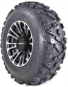 img 3 attached to MASSFX SL 25X8-12 25X10-12 ATV Tires With Black QUAKE 12X7 4/156 Rims UTV Wheel And Tire Kit With Lug Nuts