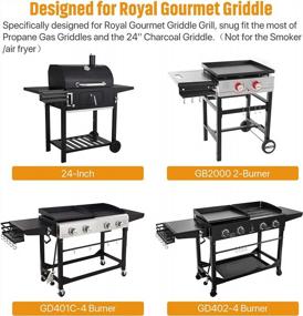 img 2 attached to RUSFOL Upgraded Stainless Steel Griddle Caddy For Royal Gourmet 24'' Charcoal&Propane Gas Griddles, With An Allen Key, Space Saving BBQ Accessories Storage Box, Free From Drill Hole&Easy To Install