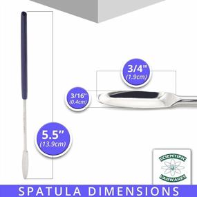 img 1 attached to Stainless Steel Micro Lab Spoon/Scoop Spatula With Vinyl Handle - Scientific Labwares