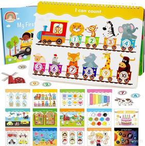 img 4 attached to 📚 Twinventures Montessori Preschool Busy Binder for Toddlers, Autism Sensory Educational Toys, Assembled Activity Book for Early Learning, Preschool Learning Activities