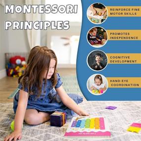 img 1 attached to 📚 Twinventures Montessori Preschool Busy Binder for Toddlers, Autism Sensory Educational Toys, Assembled Activity Book for Early Learning, Preschool Learning Activities