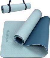 premium double-sided non-slip yoga mat with strap for ultimate comfort and support logo