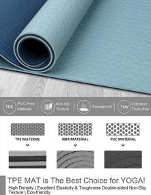 img 1 attached to Premium Double-Sided Non-Slip Yoga Mat With Strap For Ultimate Comfort And Support