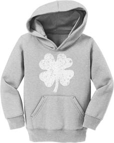 img 3 attached to Trendy Distressed Four Leaf Clover Toddler Boys' Clothing and Fashion Hoodies & Sweatshirts - Style and Comfort for Your Little Fashionista!