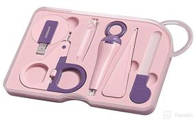 img 4 attached to 👶 SEEDNUR Baby Nail Care Kit 6-in-1 with Clippers Set for Newborns, Silicone Nose Tweezer &amp; Ear Pick (Pink)—Enhanced SEO