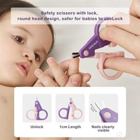 img 2 attached to 👶 SEEDNUR Baby Nail Care Kit 6-in-1 with Clippers Set for Newborns, Silicone Nose Tweezer &amp; Ear Pick (Pink)—Enhanced SEO