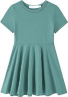 👗 lovely lyxiof sleeve twirly skater dresses: perfect casual clothing for girls logo