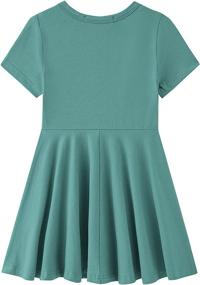 img 3 attached to 👗 Lovely LYXIOF Sleeve Twirly Skater Dresses: Perfect Casual Clothing for Girls