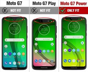 img 3 attached to Protective Moto G7 Power, Supra, And Optimo Maxx Case With Full-Body Rugged Clear Hybrid Bumper And Built-In-Screen Protector