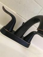 картинка 1 прикреплена к отзыву WOWOW Black Bathroom Faucet - 2 Handle Bathroom Sink Faucet, 4 inch Centerset, 3 Holes Lavatory Faucet with Lift Rod Drain Stopper, Vanity Faucet, Lead-Free Basin Mixer Tap in Matte Black Finish от Eric Nelson