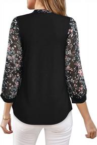 img 1 attached to Women'S Business Casual Tops: Messic V Neck 3/4 Sleeve Tunic Blouses For Work.