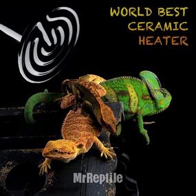 img 3 attached to MRREPTILE Ceramic Heat Lamp Bulb, Infrared Reptile Heating Emitter for Bearded Dragon Snake Turtle, 100W 2-Pack