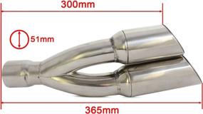 img 3 attached to 🔈 NICECNC Slip On Dual Exhaust Muffler Vent Pipe (38mm-51mm) for Motorcycle Dirt Bike, Street Bike, Scooter, ATV, Quad