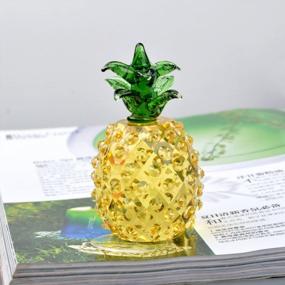 img 3 attached to Sparkling Glass Pineapple Figurine: A Stunning Centerpiece For Your Home Décor Or Mother'S Day Celebration