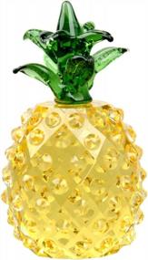 img 4 attached to Sparkling Glass Pineapple Figurine: A Stunning Centerpiece For Your Home Décor Or Mother'S Day Celebration