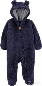 img 1 attached to Carters Months Hooded Sherpa Bunting Apparel & Accessories Baby Girls : Clothing